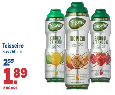 Teisseire   limonadesiroop folder aanbieding bij  Makro - details