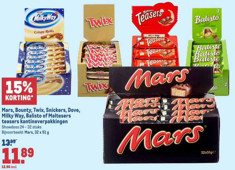 Mars   chocoladereep folder aanbieding bij  Makro - details