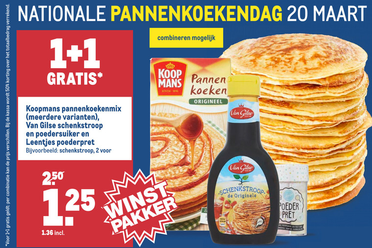 Van Gilse   pannenkoekenmix, poedersuiker folder aanbieding bij  Makro - details