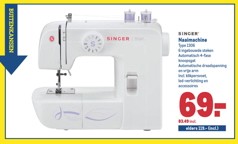 Singer   naaimachine folder aanbieding bij  Makro - details