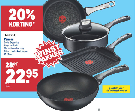 Tefal   koekenpan, hapjespan folder aanbieding bij  Makro - details