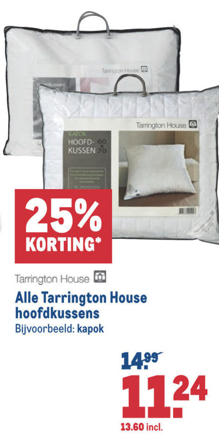 verdrievoudigen werknemer zonsopkomst Tarrington House hoofdkussen folder aanbieding bij Makro - details