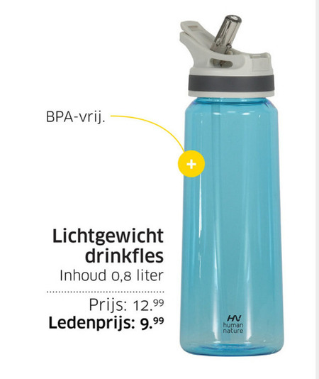 Human Nature   drinkfles folder aanbieding bij  ANWB - details