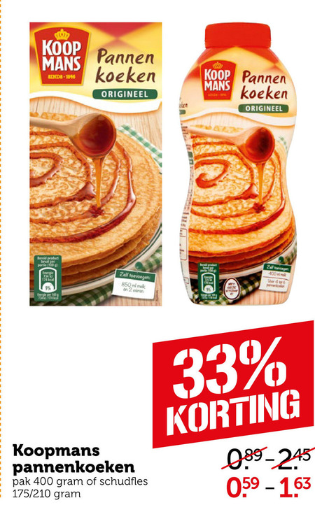 Koopmans   pannenkoekenmix folder aanbieding bij  Coop - details