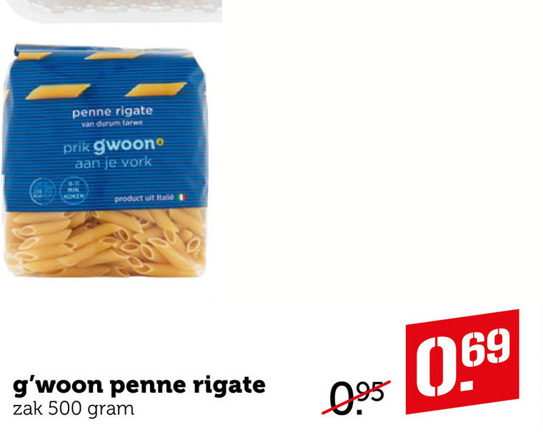 Gwoon   penne rigate folder aanbieding bij  Coop - details