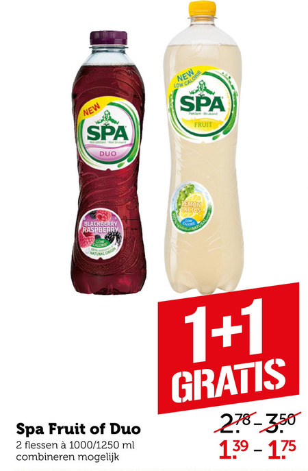 Spa en Fruit   fruitdrank folder aanbieding bij  Coop - details