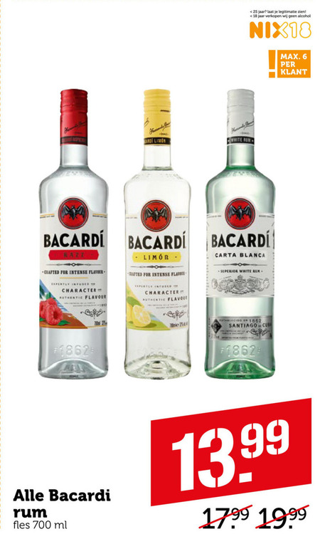 Bacardi   rum folder aanbieding bij  Coop - details