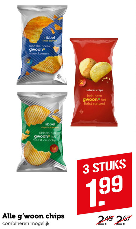 Gwoon   chips folder aanbieding bij  Coop - details