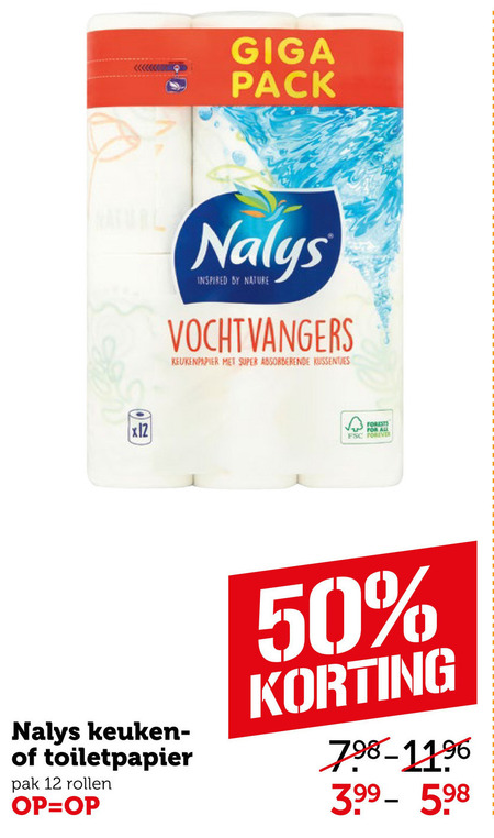 Nalys   keukenpapier, toiletpapier folder aanbieding bij  Coop - details