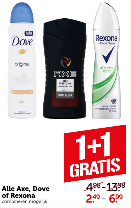 Rexona   douchegel, deodorant folder aanbieding bij  Coop - details