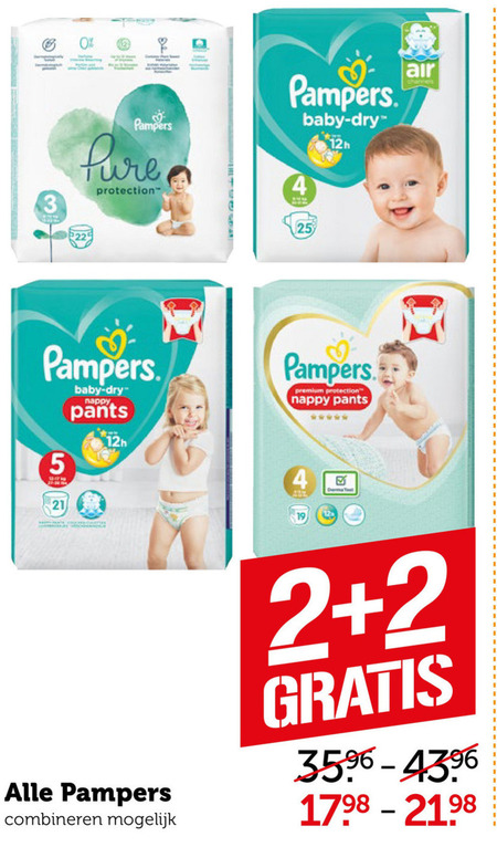 Pampers   luierbroekjes, billendoekjes folder aanbieding bij  Coop - details