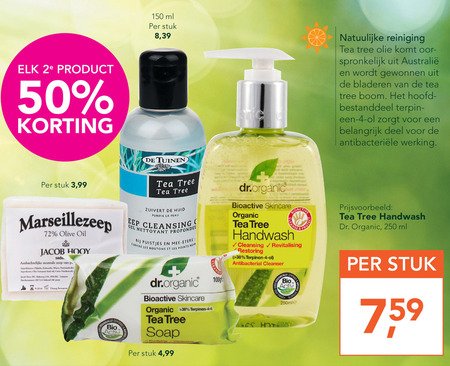 Dr Organic   gezichtsreiniging, handzeep folder aanbieding bij  Holland & Barrett - details