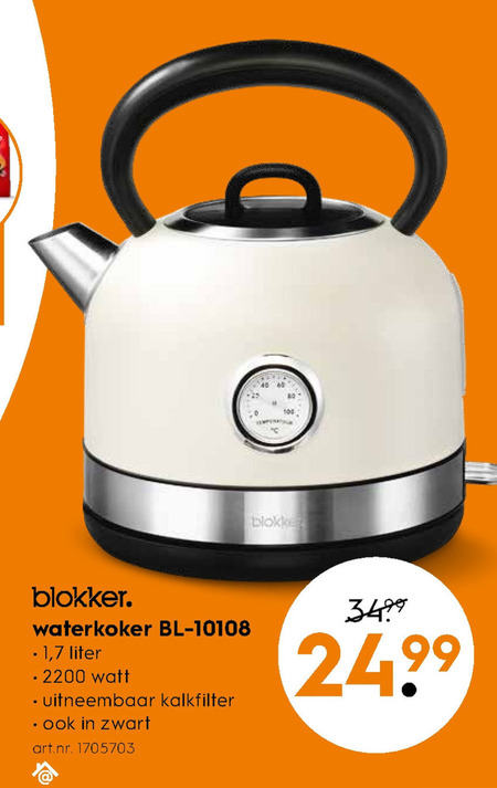 Blokker Huismerk   waterkoker folder aanbieding bij  Blokker - details