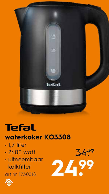 Tefal   waterkoker folder aanbieding bij  Blokker - details