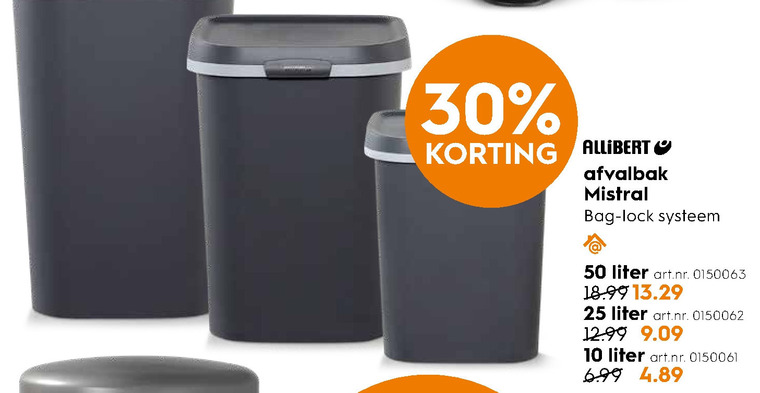 Allibert   afvalemmer folder aanbieding bij  Blokker - details