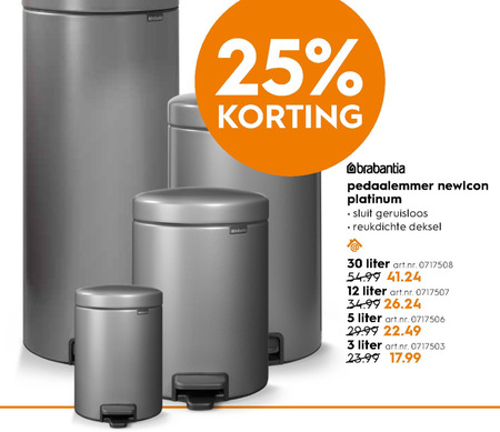 Brabantia   pedaalemmer folder aanbieding bij  Blokker - details