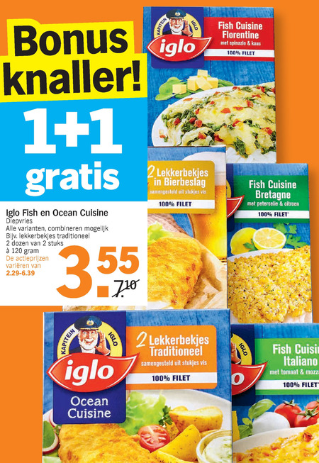 Iglo   lekkerbekjes, kibbeling folder aanbieding bij  Albert Heijn - details