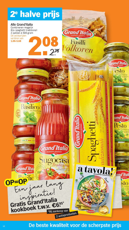 Grand Italia   pesto, pasta folder aanbieding bij  Albert Heijn - details