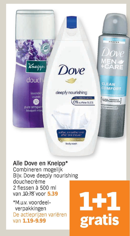 Dove   douchegel, handzeep folder aanbieding bij  Albert Heijn - details