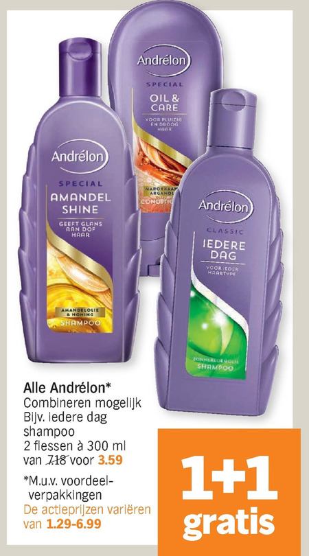 Andrelon   hairspray, conditioner folder aanbieding bij  Albert Heijn - details