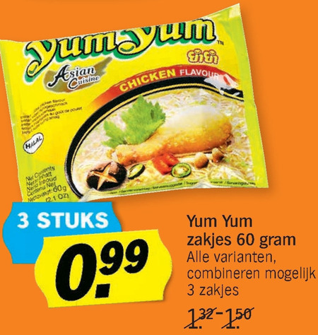 Yum Yum   noodles folder aanbieding bij  Albert Heijn - details