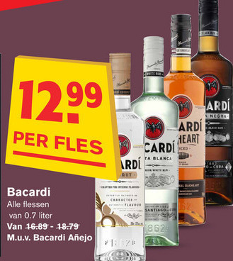 Bacardi   rum folder aanbieding bij  Hoogvliet - details