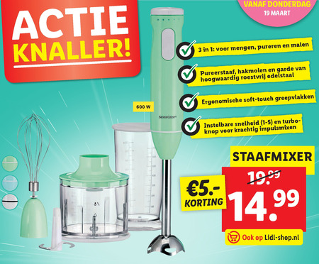 SilverCrest   staafmixer folder aanbieding bij  Lidl - details