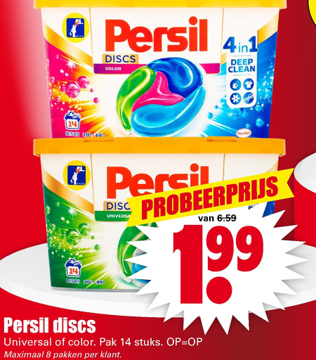 Persil   wasmiddel folder aanbieding bij  Dirk - details