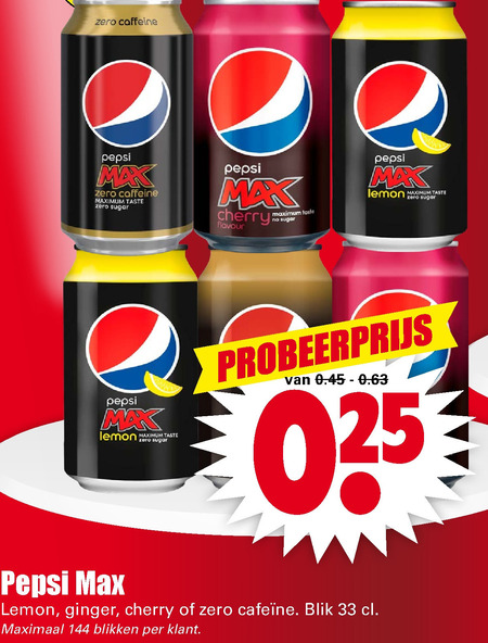 Pepsi   cola folder aanbieding bij  Dirk - details