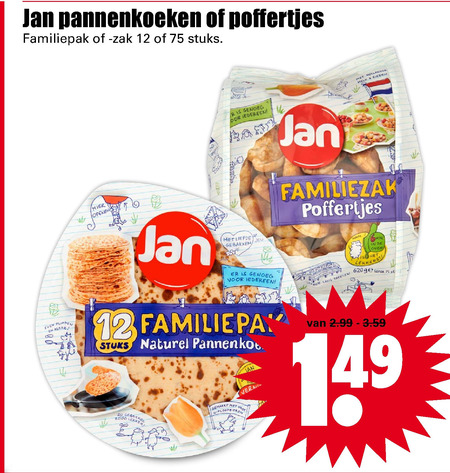 Jan   pannenkoek, poffertjes folder aanbieding bij  Dirk - details