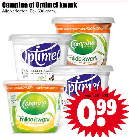 Campina   kwark folder aanbieding bij  Dirk - details