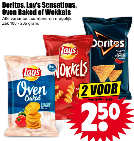 Doritos   zoutje, chips folder aanbieding bij  Dirk - details