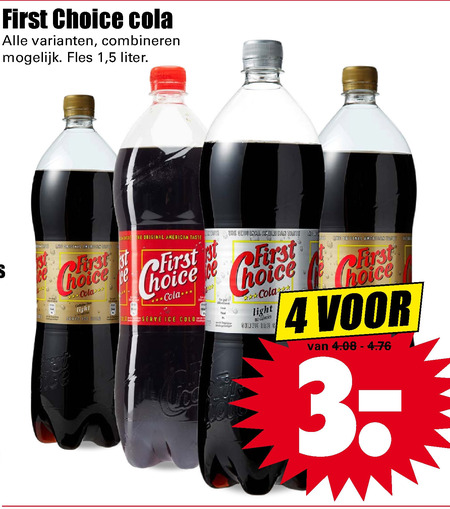 First Choice   cola folder aanbieding bij  Dirk - details