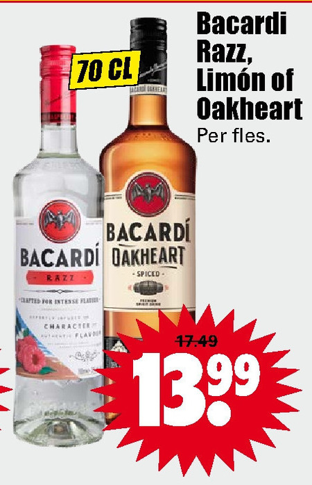 Bacardi   rum folder aanbieding bij  Dirk - details