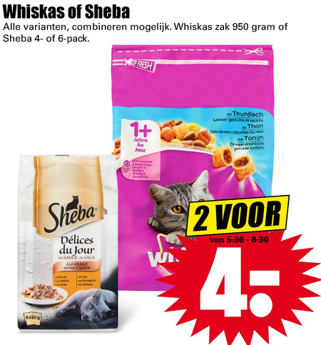 Whiskas   kattenvoer folder aanbieding bij  Dirk - details