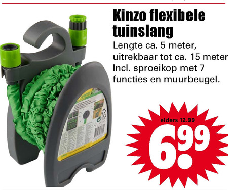 Kinzo   tuinslang folder aanbieding bij  Dirk - details