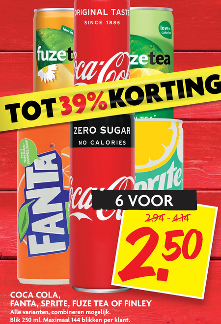 Fanta   frisdrank, cola folder aanbieding bij  Dekamarkt - details