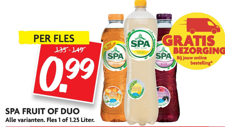 Spa en Fruit   fruitdrank folder aanbieding bij  Dekamarkt - details