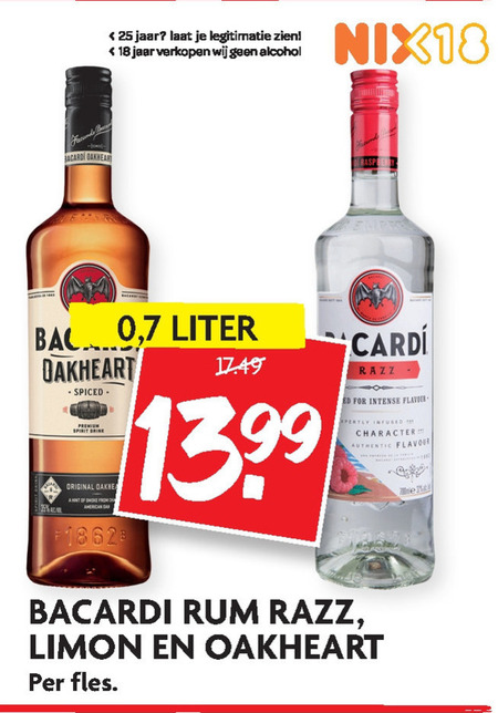 Bacardi   rum folder aanbieding bij  Dekamarkt - details