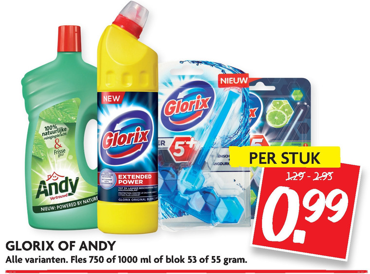 Andy   toiletblok, allesreiniger folder aanbieding bij  Dekamarkt - details