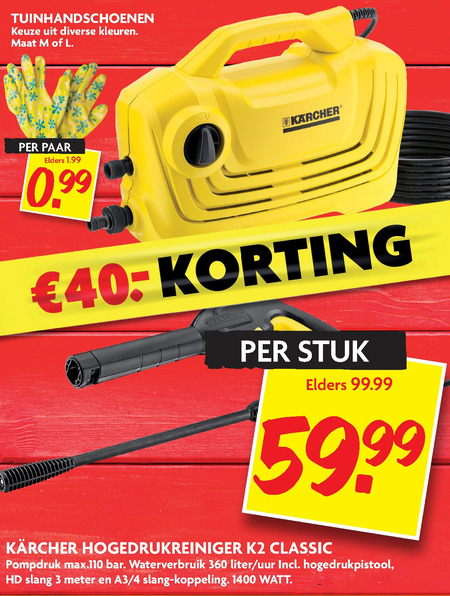 Karcher   hogedrukreiniger folder aanbieding bij  Dekamarkt - details