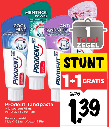 Prodent   tandpasta folder aanbieding bij  Vomar - details