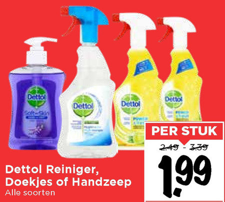 Dettol   vochtige schoonmaakdoekjes, handzeep folder aanbieding bij  Vomar - details