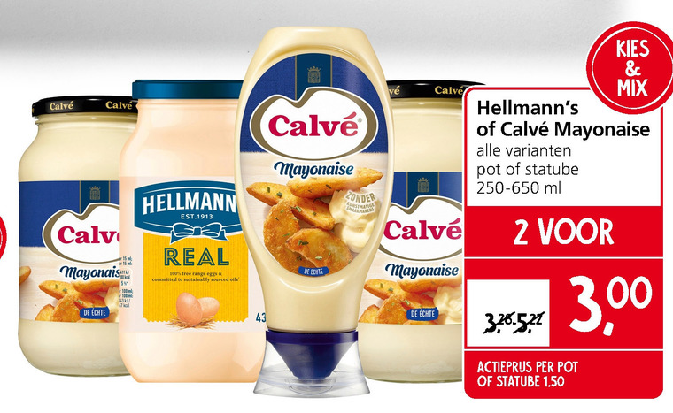 Hellmans   mayonaise folder aanbieding bij  Jan Linders - details