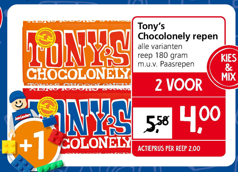 Tony Chocolony   chocolade folder aanbieding bij  Jan Linders - details