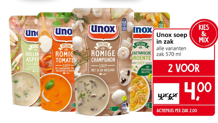 Unox   soep folder aanbieding bij  Jan Linders - details