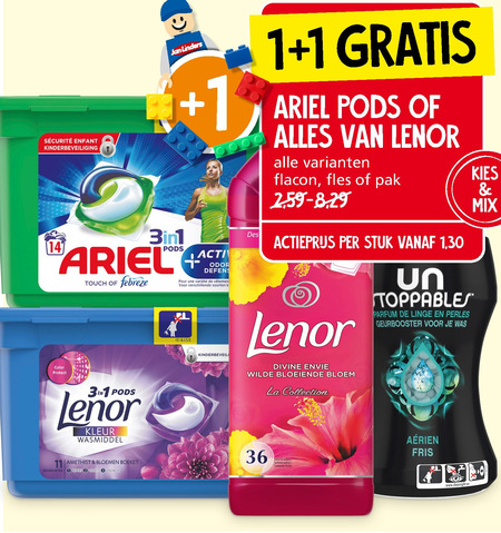 Lenor   wasverzachter, wasmiddel folder aanbieding bij  Jan Linders - details