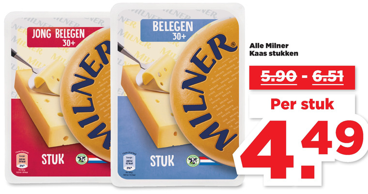 Milner   kaas folder aanbieding bij  Plus - details