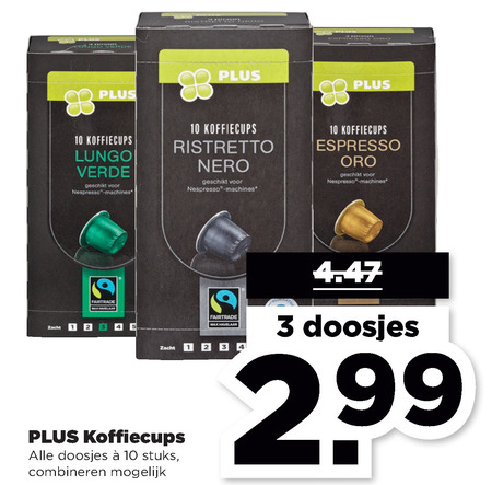 Plus Huismerk   koffiecups folder aanbieding bij  Plus - details