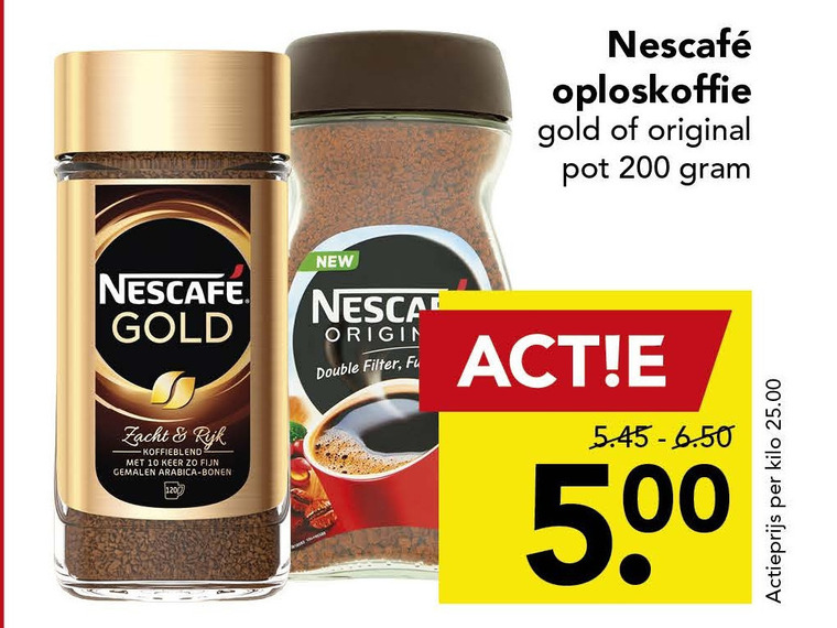 Nescafe   oploskoffie folder aanbieding bij  Deen - details